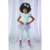 A'Dee Girls Lilac and Mint Tulle Legging Set